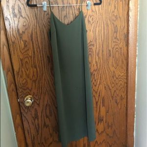 Express green slip dress